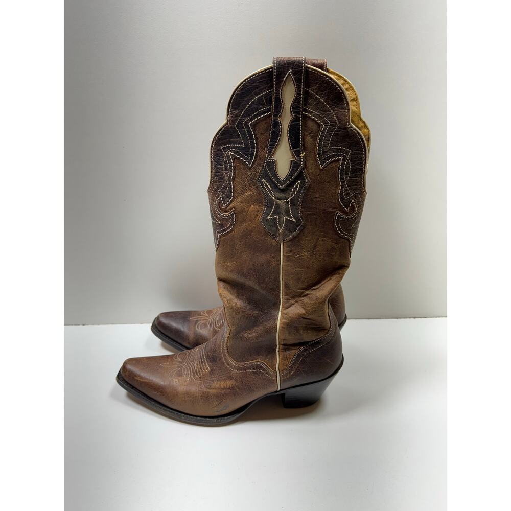 JB Dillon Brown Women’s Genuine GOAT Cowboy Western Boots Sz 7.5 B JBW5001 - Picture 5 of 12